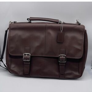 COACH Lexington Rich Brown Leather Messenger Bag